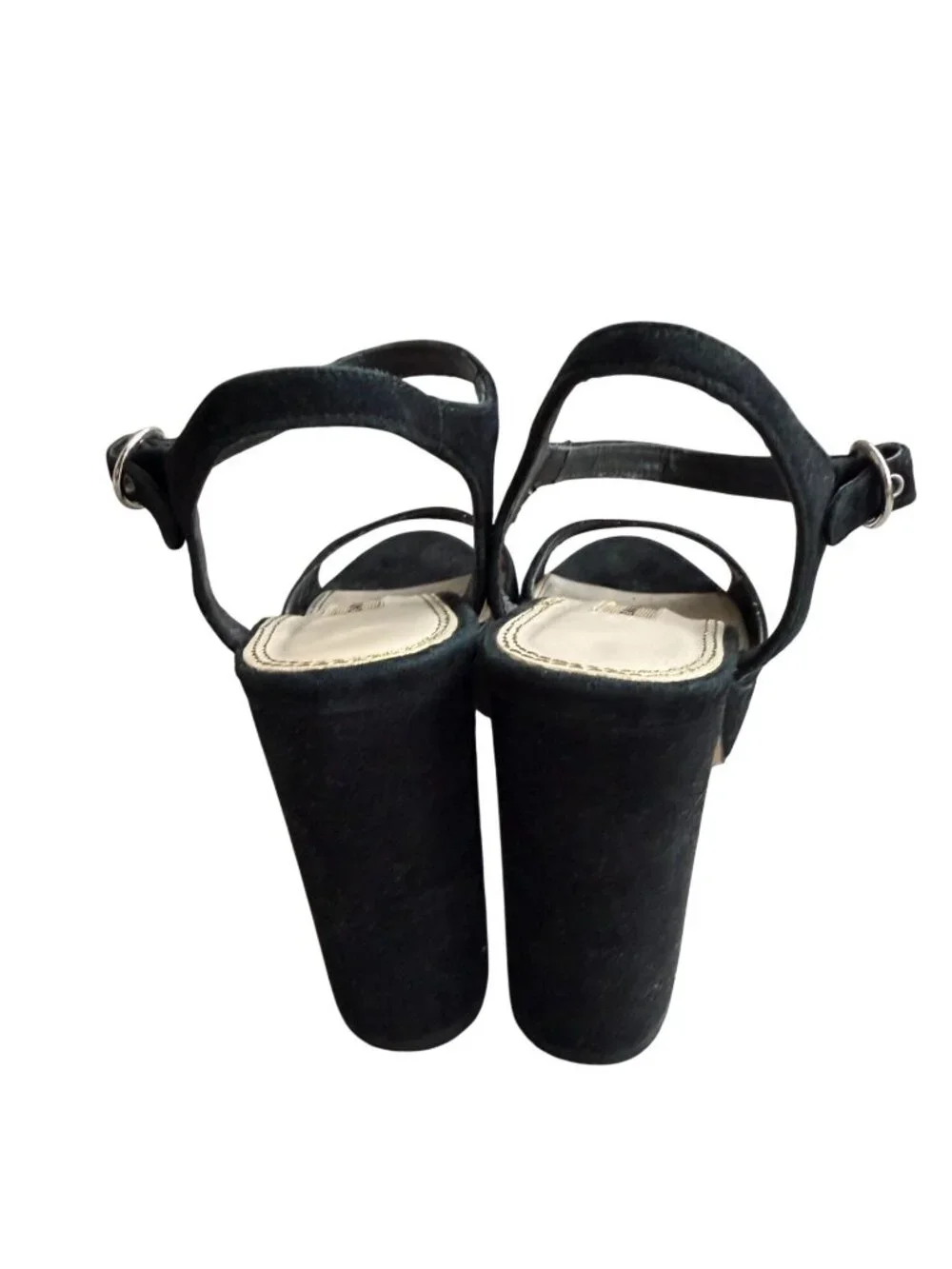 ZARA Black Ankle Strap Platform Heels Size 37 / US 6.5